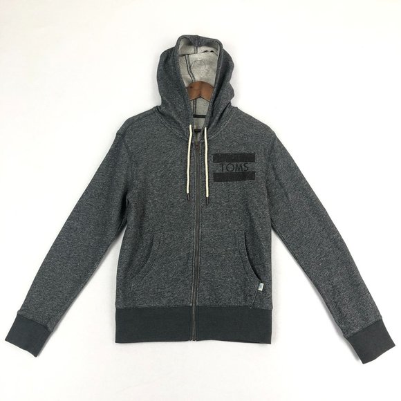 Toms Jackets & Blazers - Toms Women's Size Small Dark Grey Full Zip Long Sleeve Logo Front Hoodie Jacket